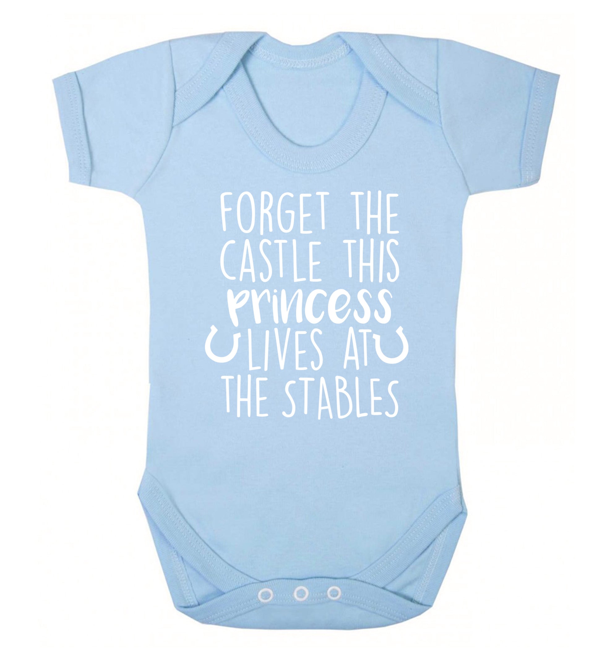 Forget the castle this princess lives at the stables Baby Vest pale blue 18-24 months
