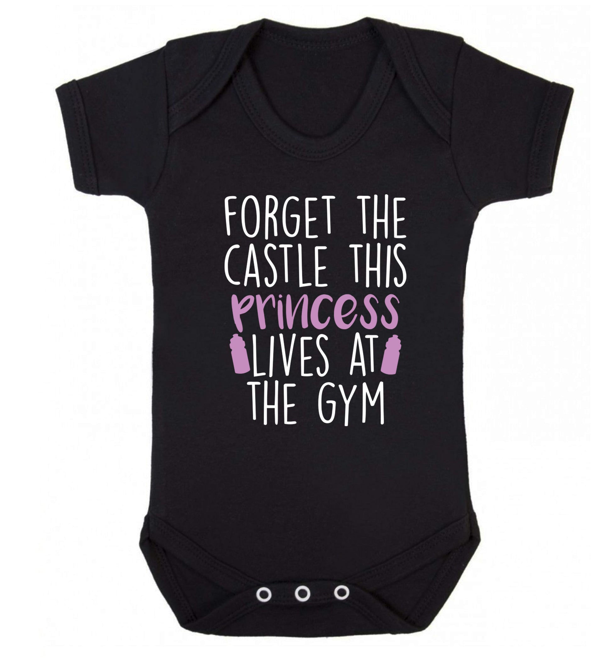Forget the castle this princess lives at the gym Baby Vest black 18-24 months