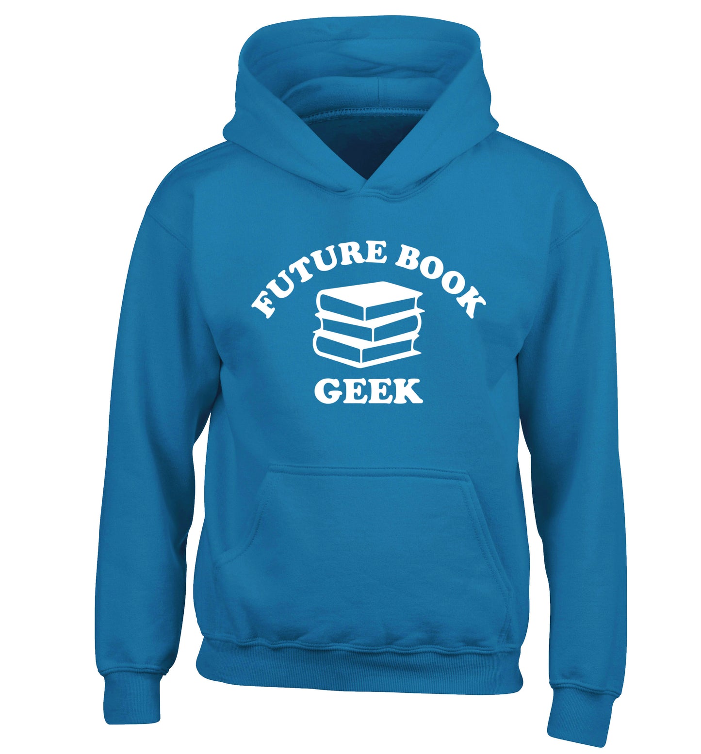 Future book geek children's blue hoodie 12-14 Years
