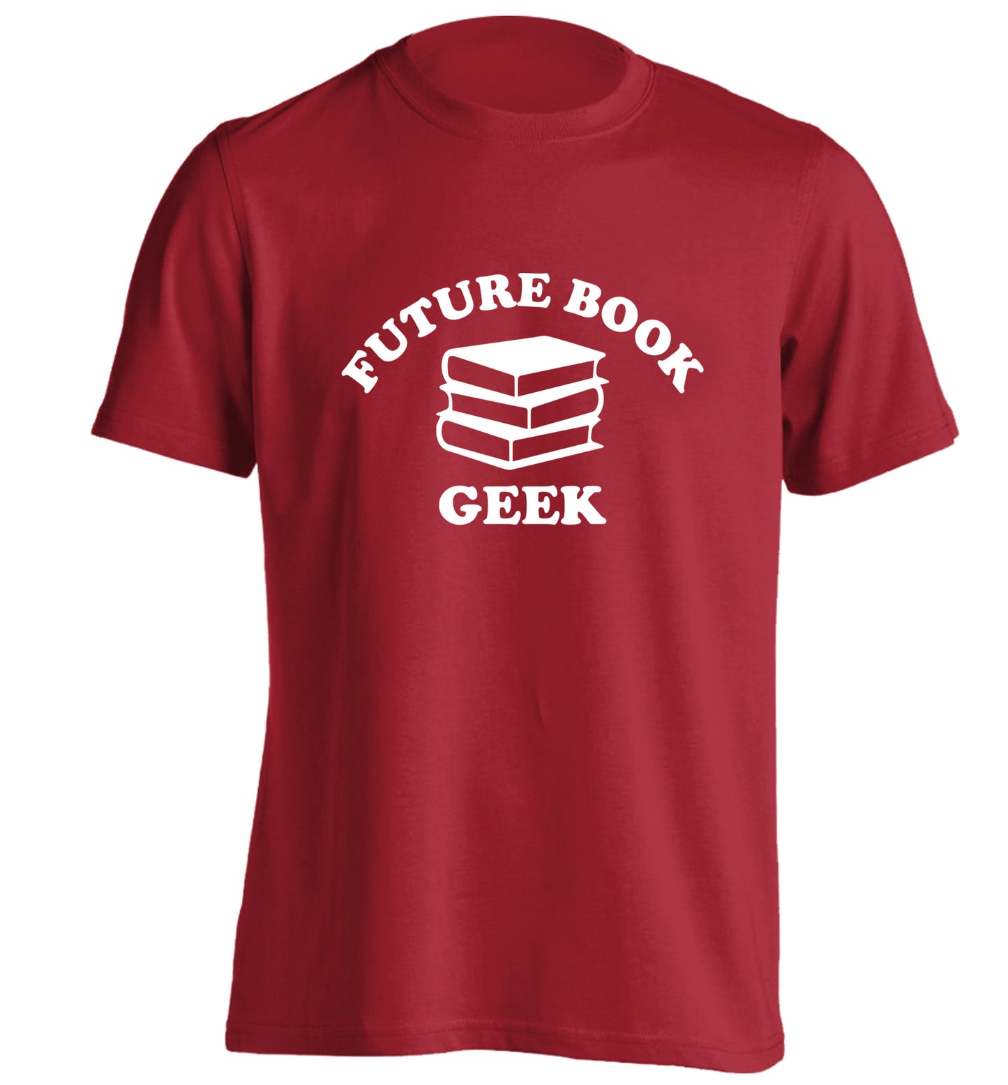 Future book geek adults unisex red Tshirt 2XL