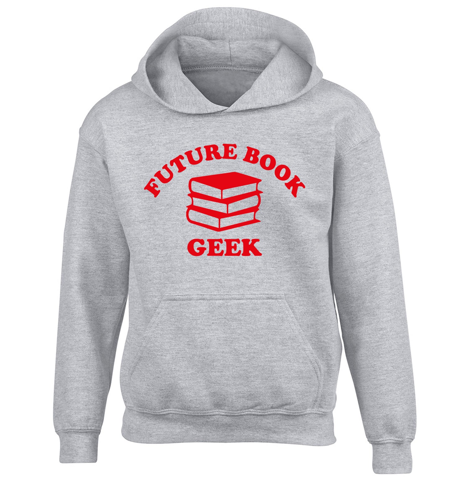 Future book geek children's grey hoodie 12-14 Years