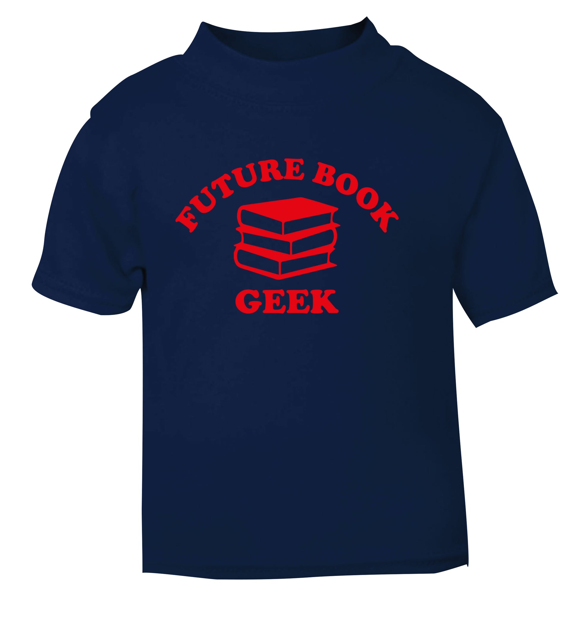 Future book geek navy Baby Toddler Tshirt 2 Years