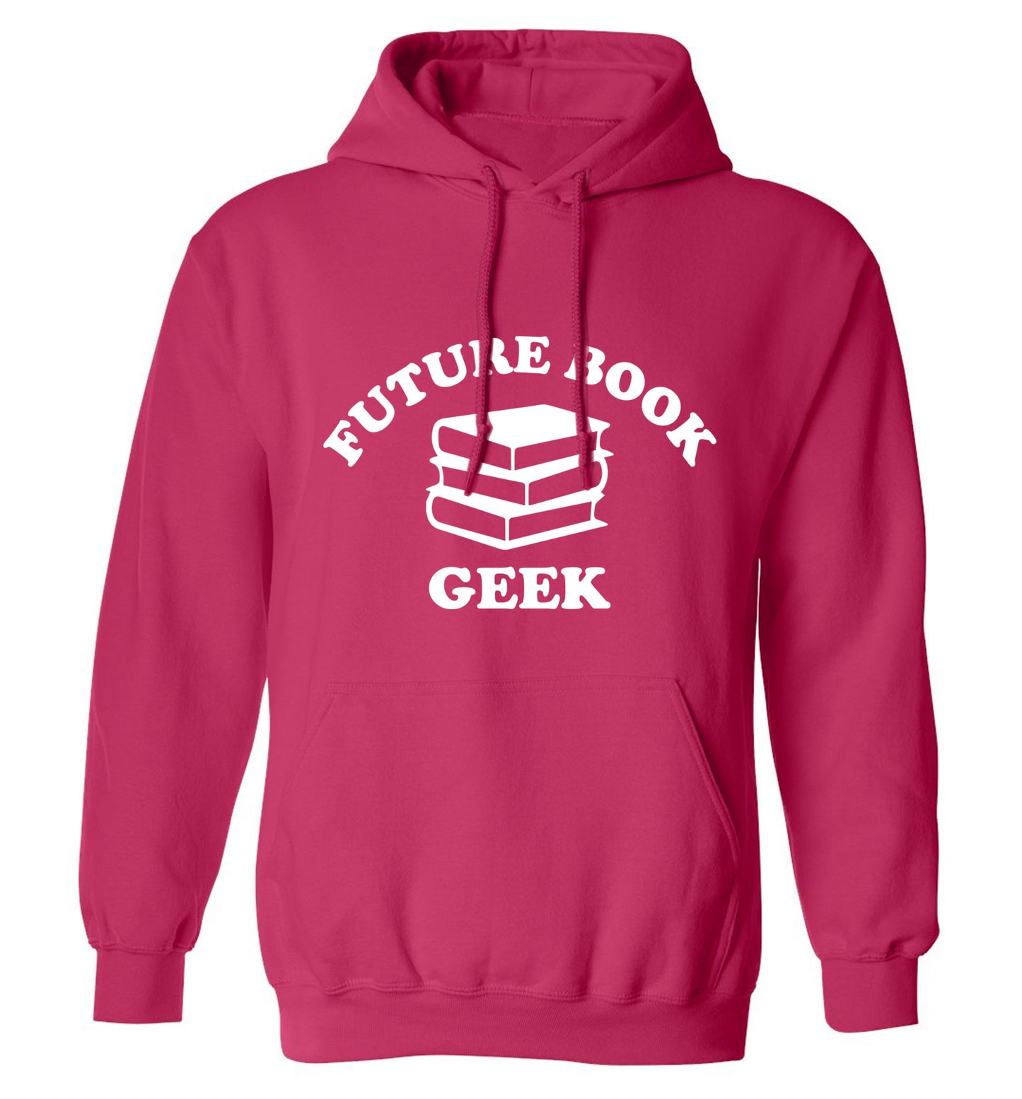 Future book geek adults unisex pink hoodie 2XL