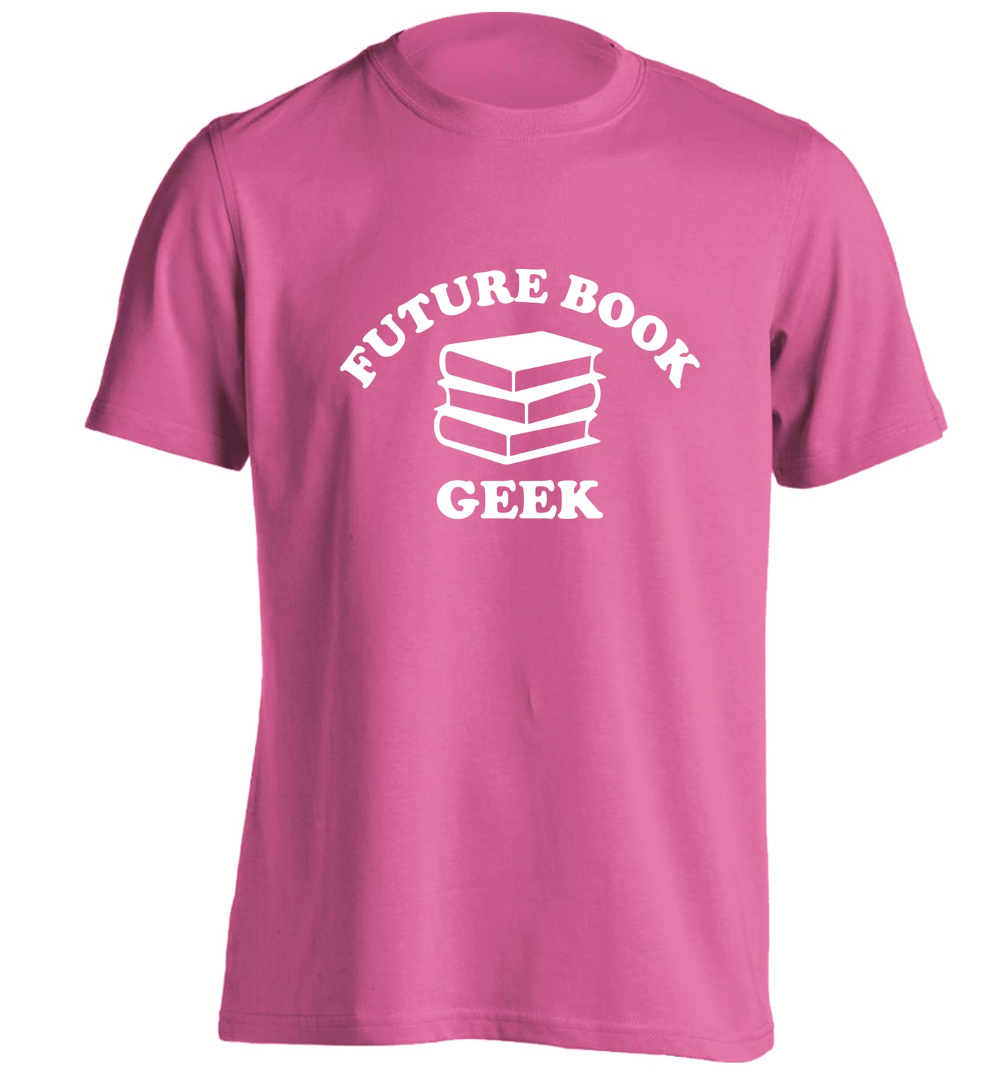Future book geek adults unisex pink Tshirt 2XL