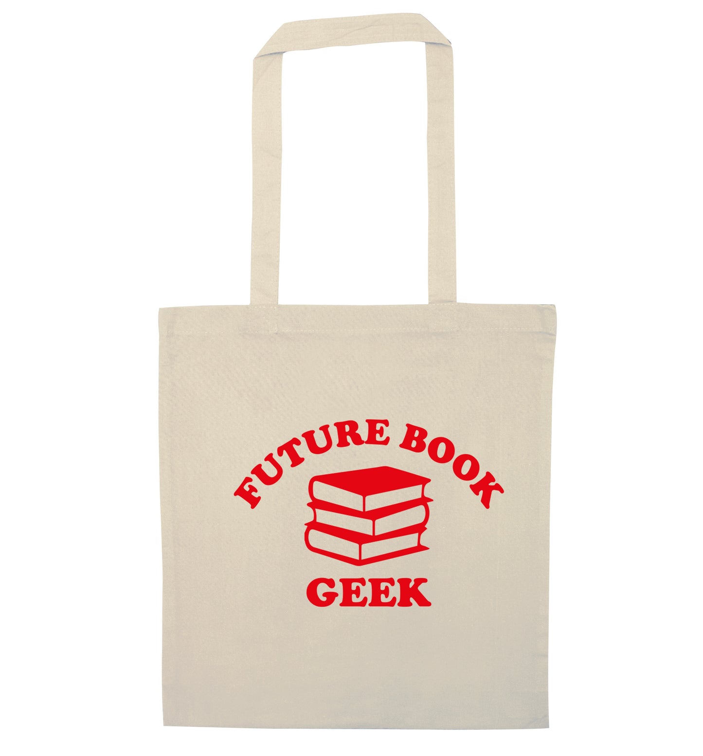 Future book geek natural tote bag