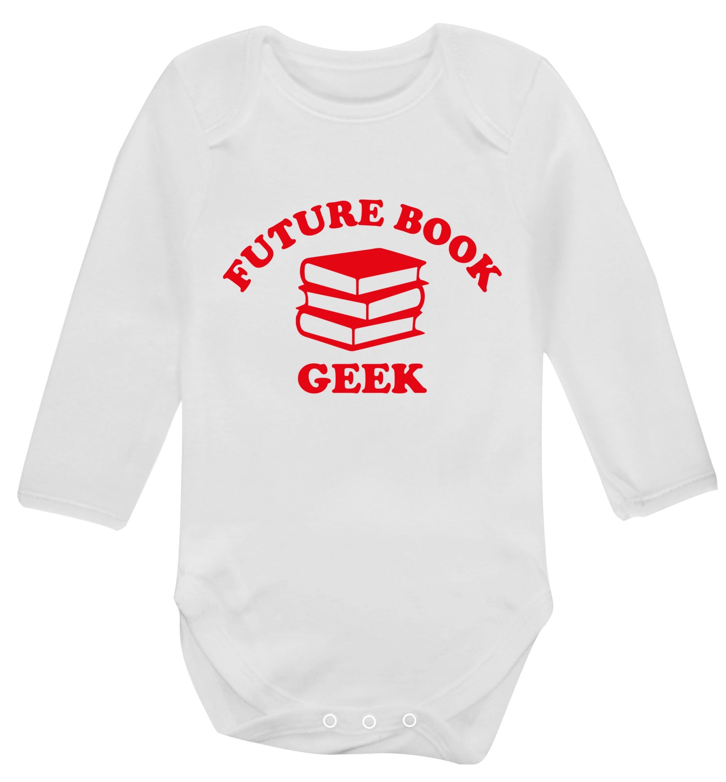 Future book geek Baby Vest long sleeved white 6-12 months