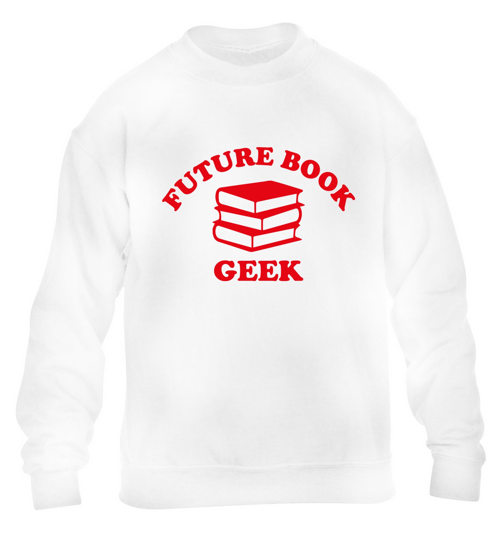 Future book geek children's white sweater 12-14 Years