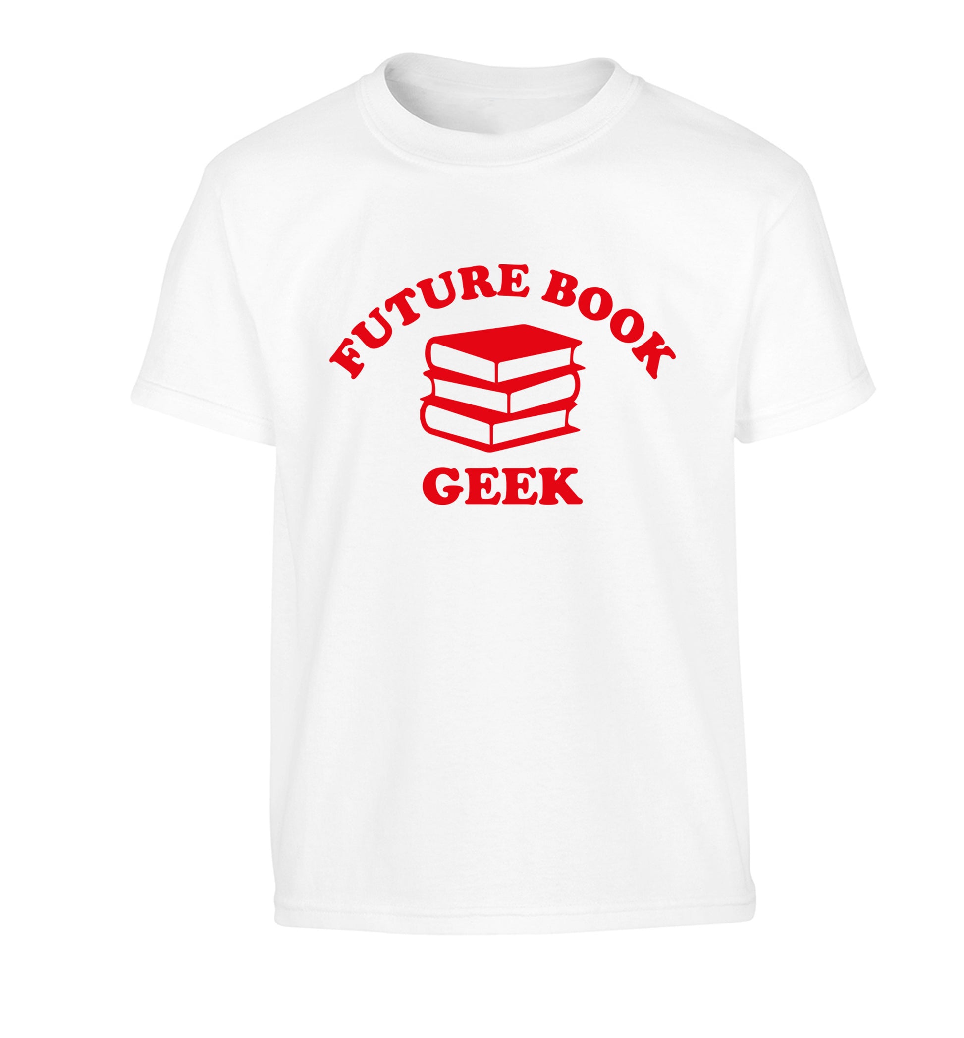 Future book geek Children's white Tshirt 12-14 Years