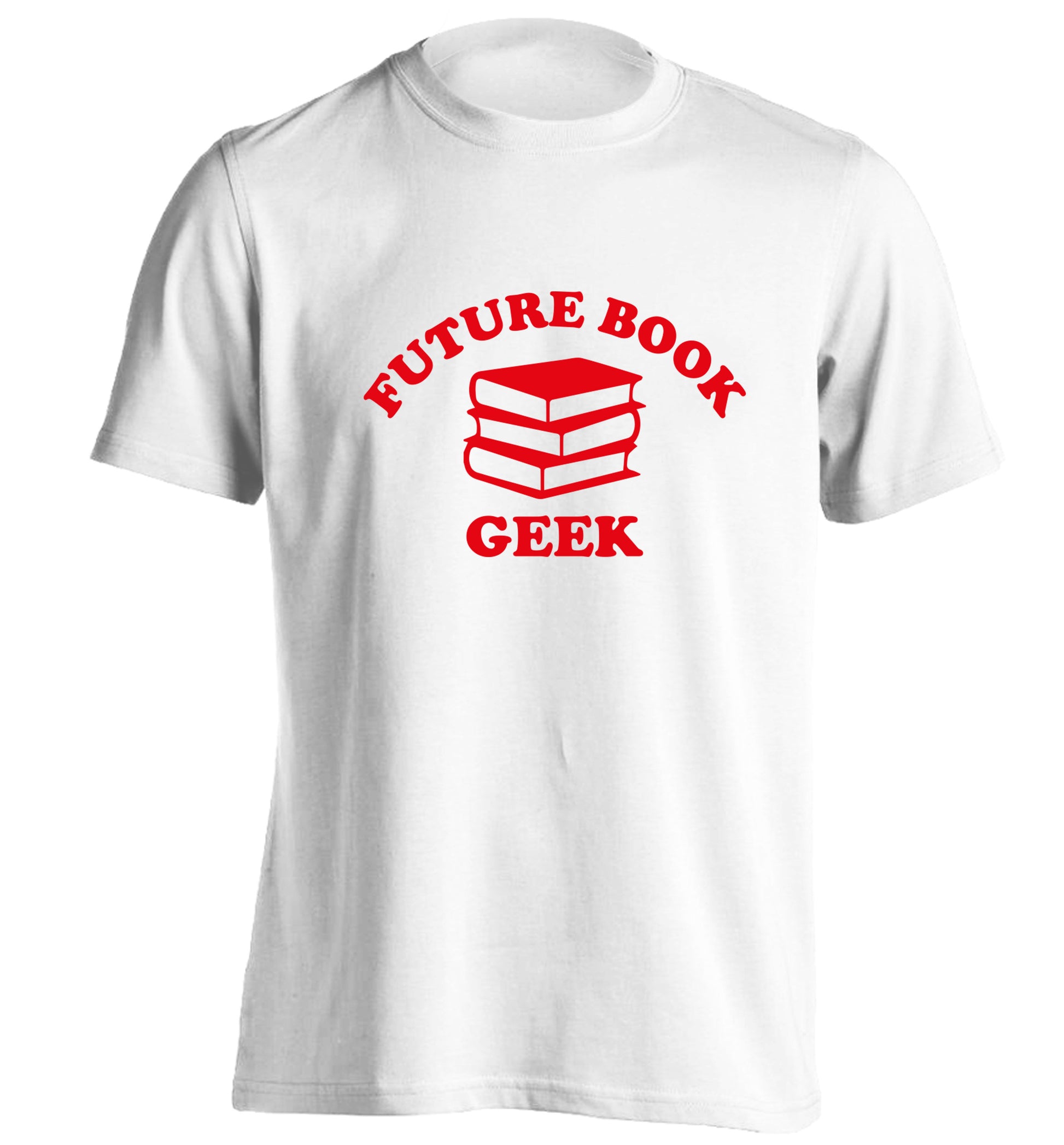Future book geek adults unisex white Tshirt 2XL