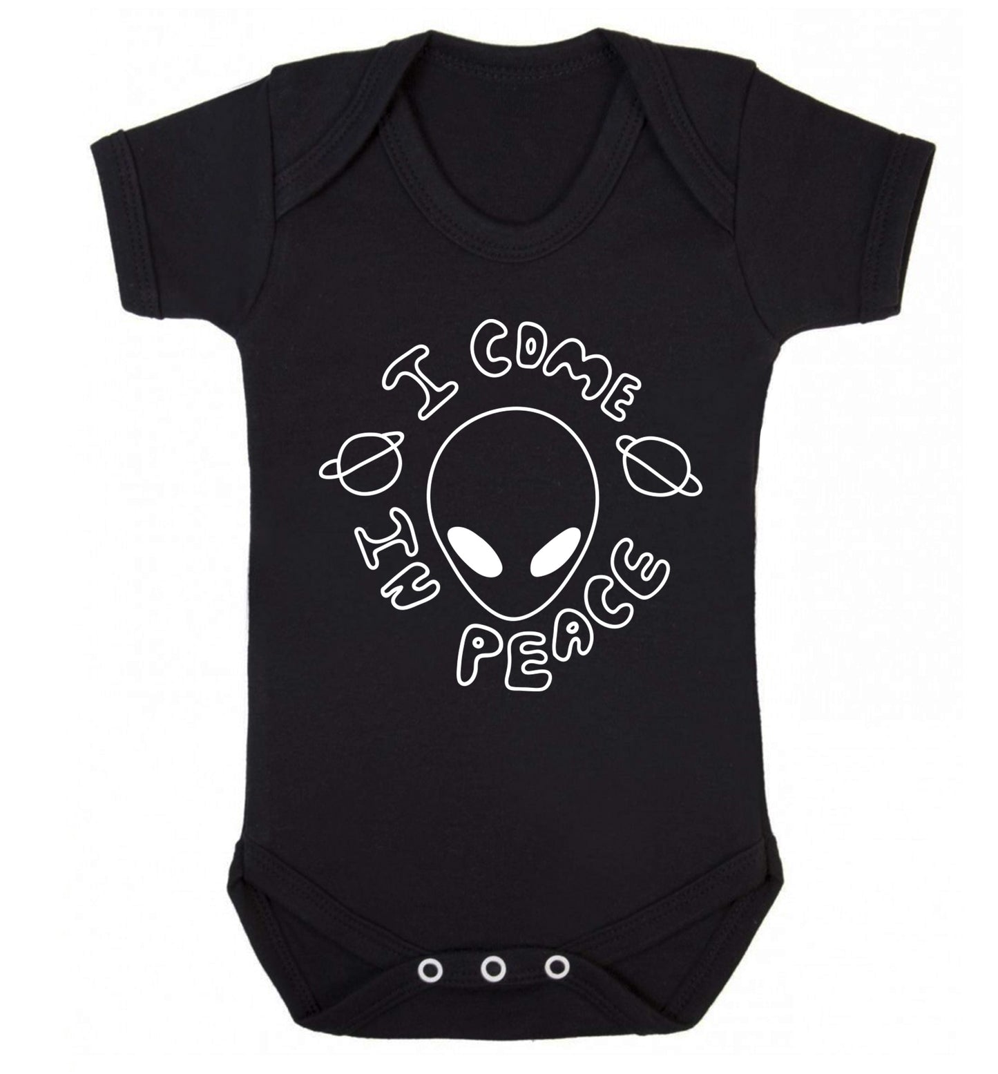 I come in peace Baby Vest black 18-24 months