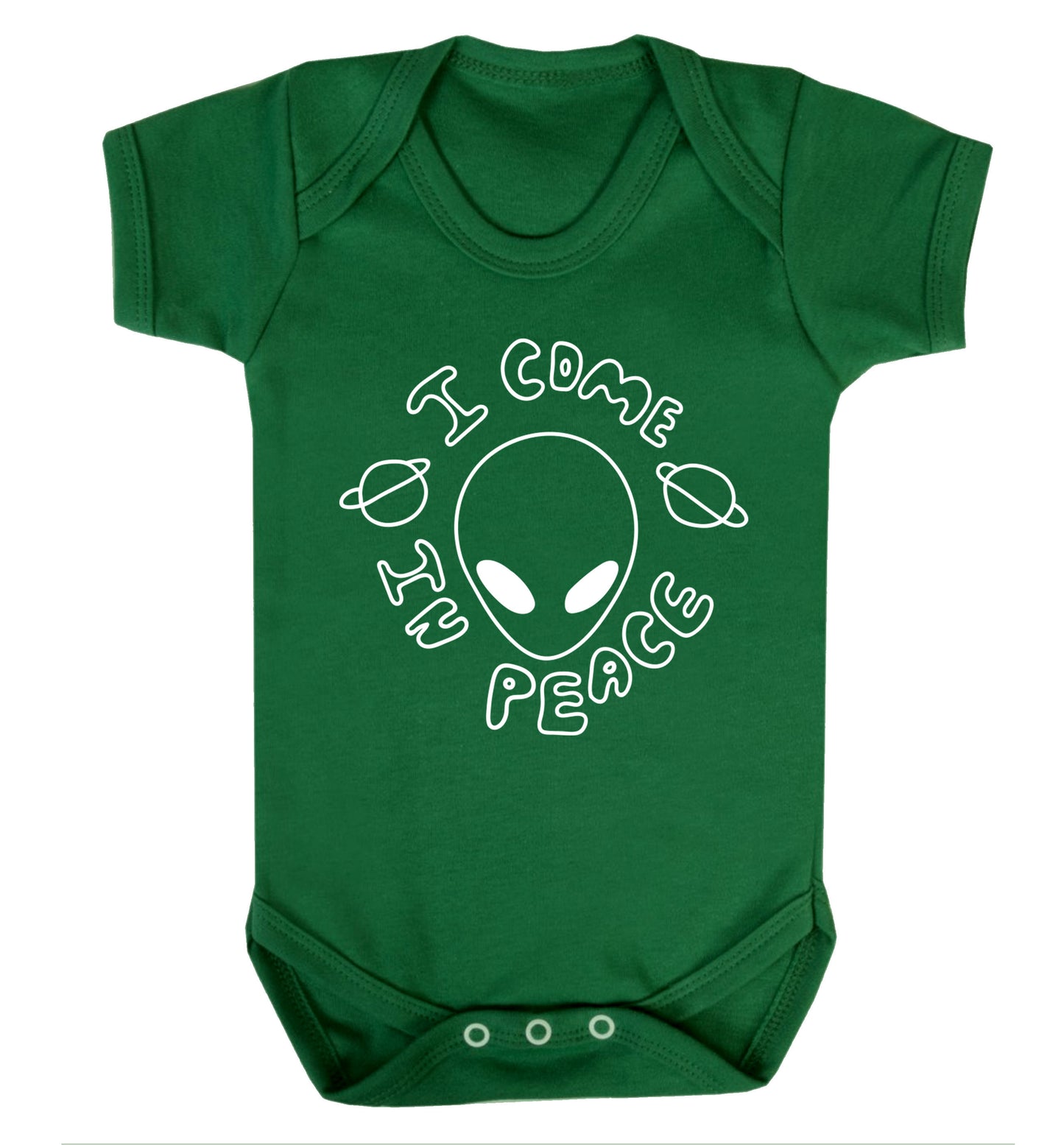 I come in peace Baby Vest green 18-24 months