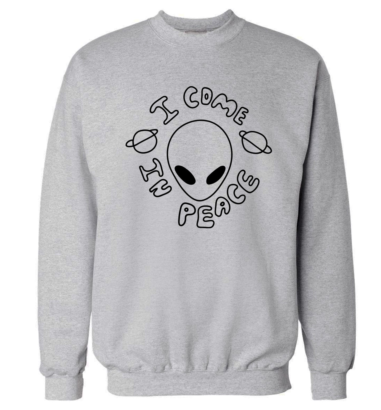 I come in peace Adult's unisex grey Sweater 2XL