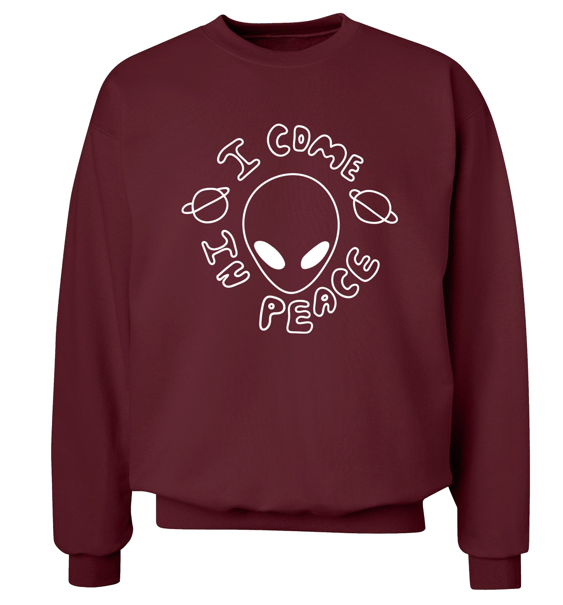 I come in peace Adult's unisex maroon Sweater 2XL