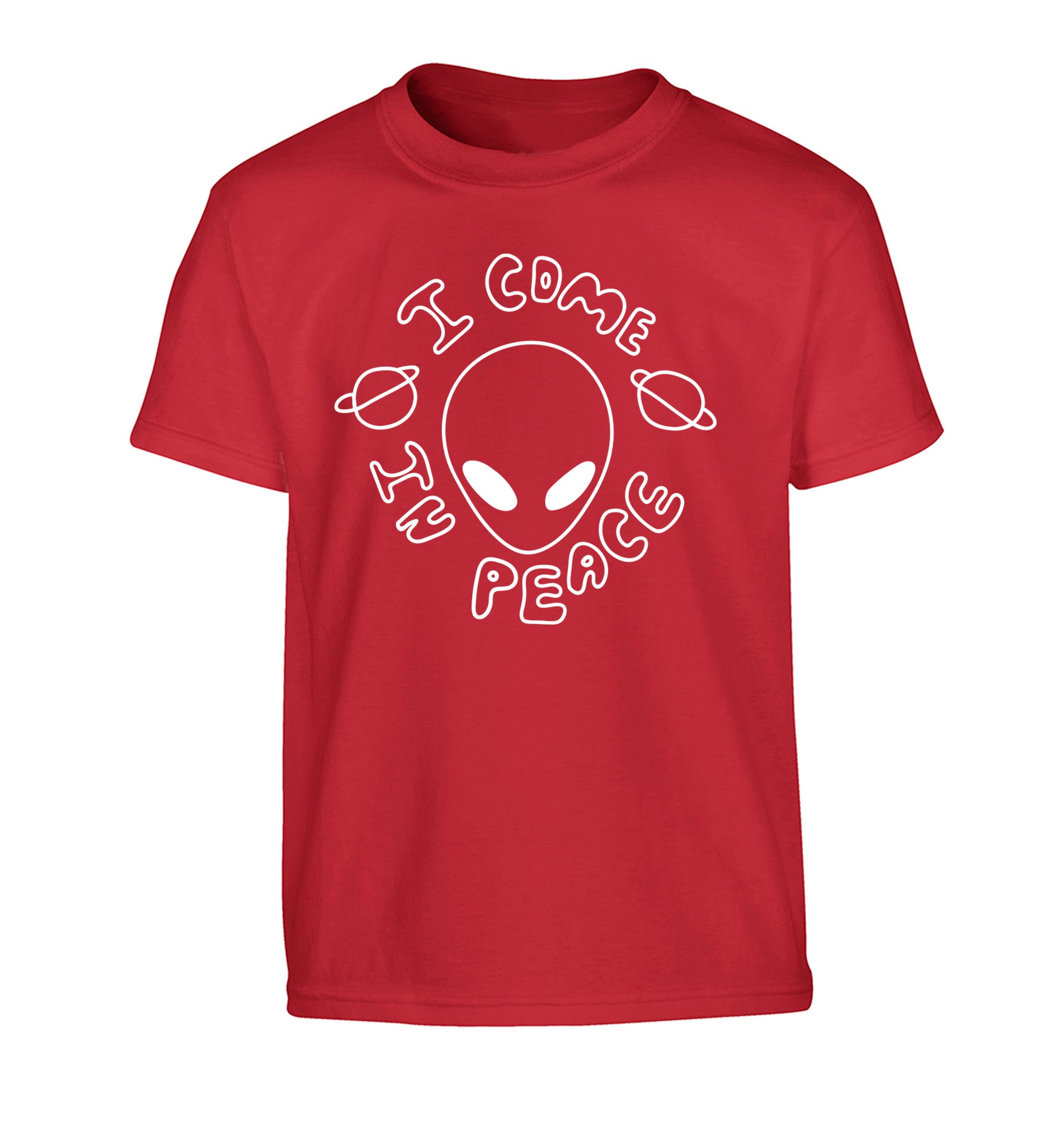 I come in peace Children's red Tshirt 12-14 Years