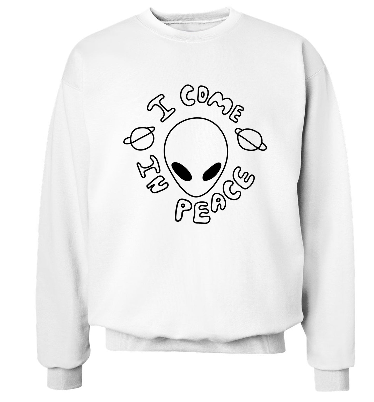 I come in peace Adult's unisex white Sweater 2XL