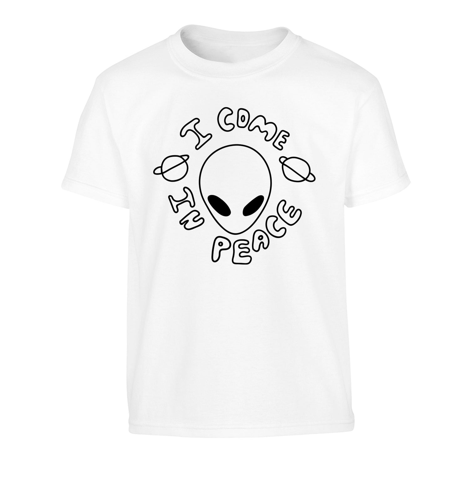 I come in peace Children's white Tshirt 12-14 Years