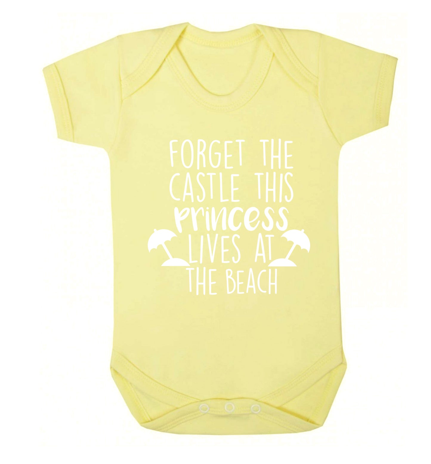 Forget the castle this princess lives at the beach Baby Vest pale yellow 18-24 months