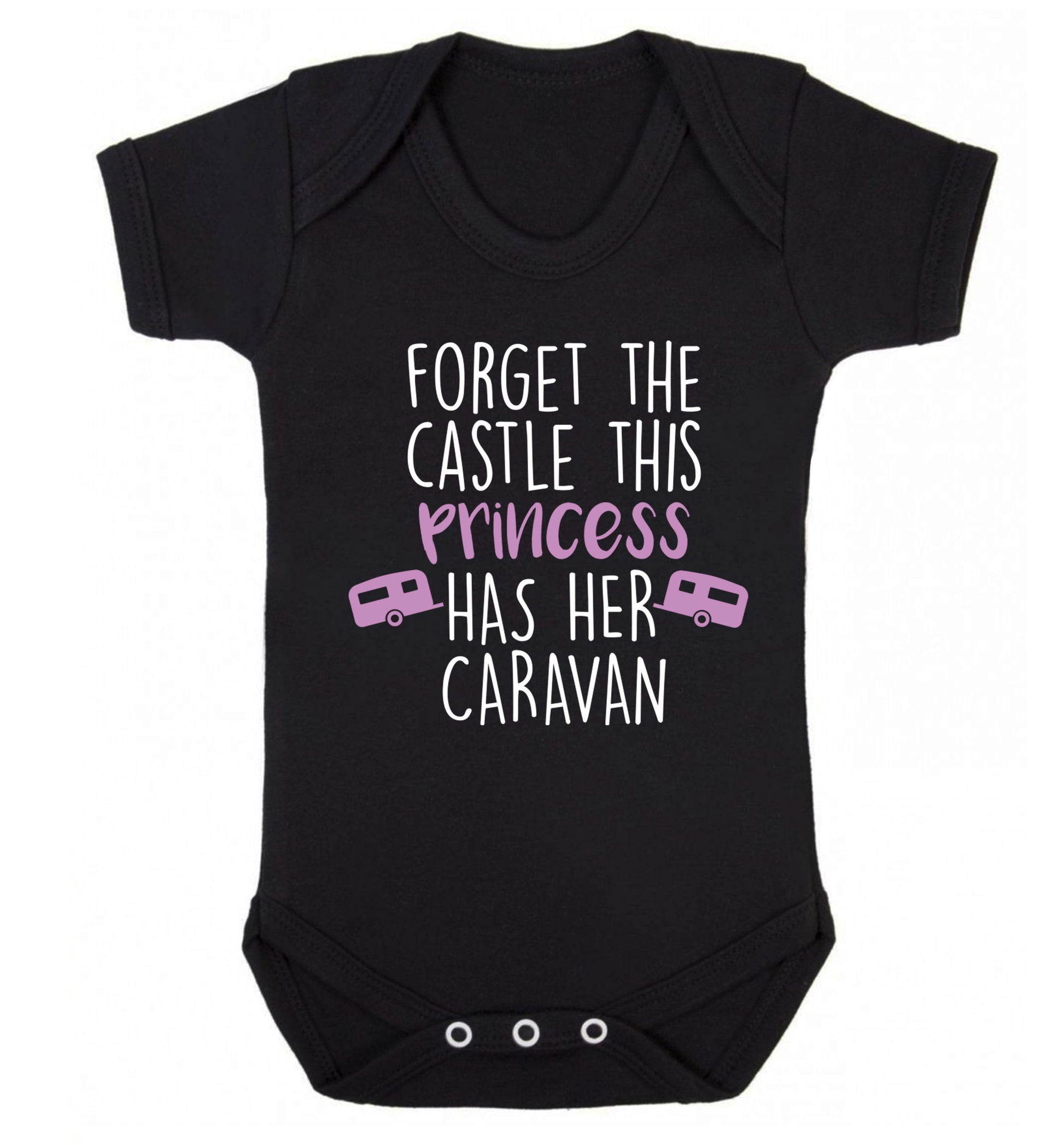 Forget the castle this princess lives at the caravan Baby Vest black 18-24 months
