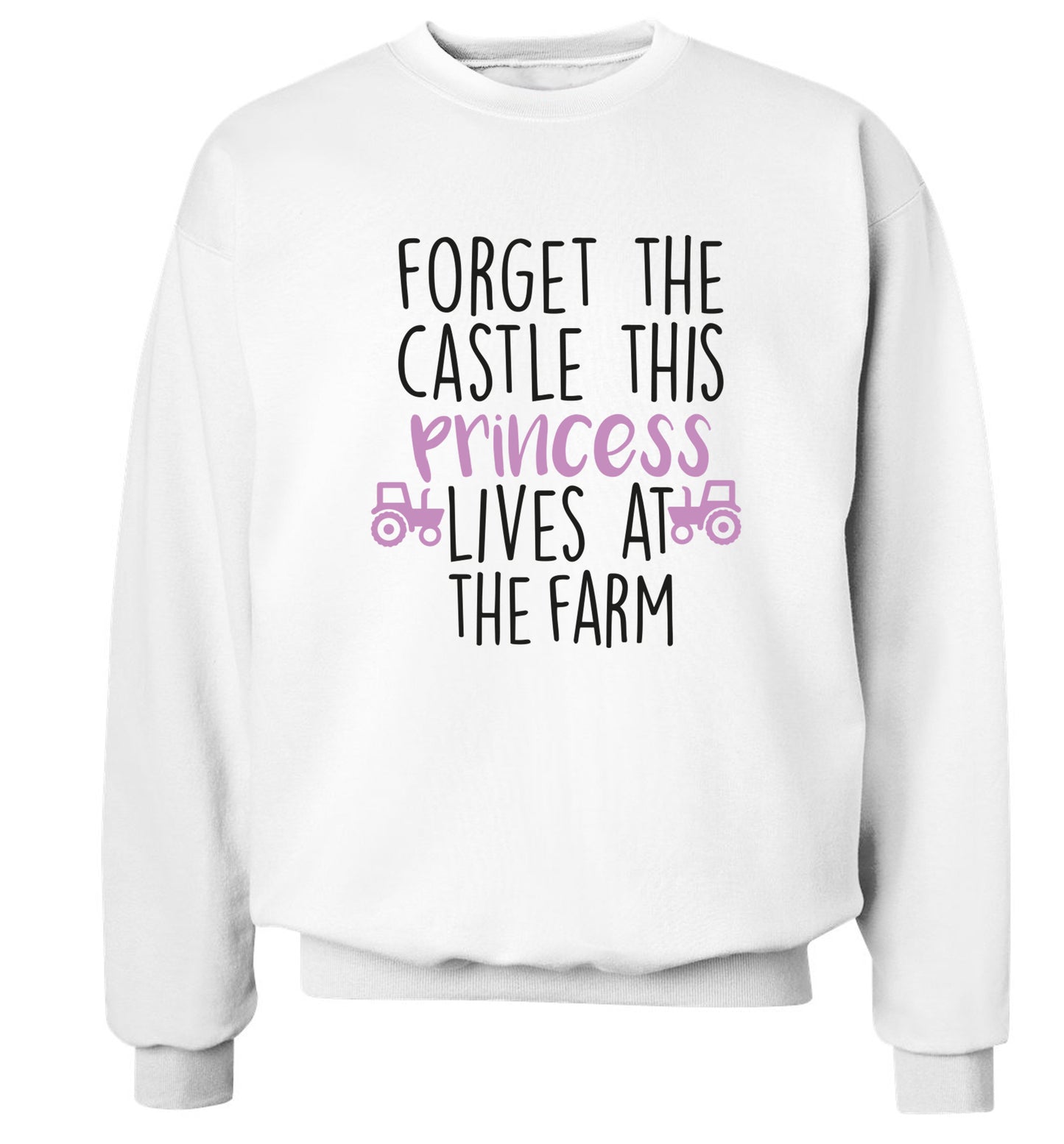 Forget the castle this princess lives at the farm Adult's unisex white Sweater 2XL