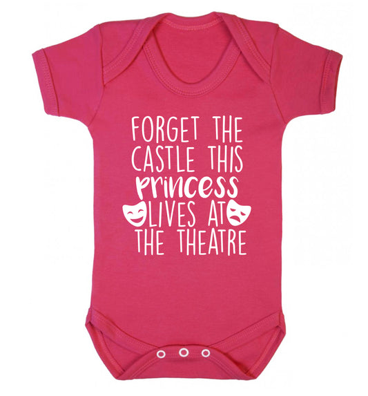 Forget the castle this princess lives at the theatre Baby Vest dark pink 18-24 months