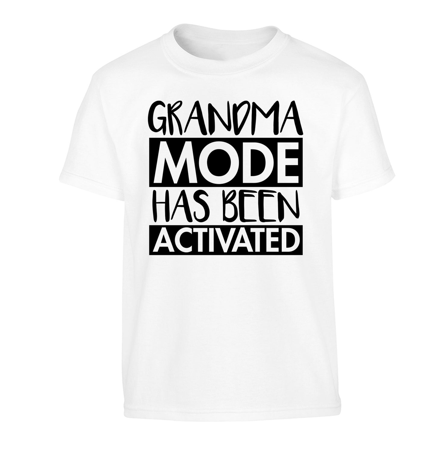 Grandma mode activated Children's white Tshirt 12-14 Years