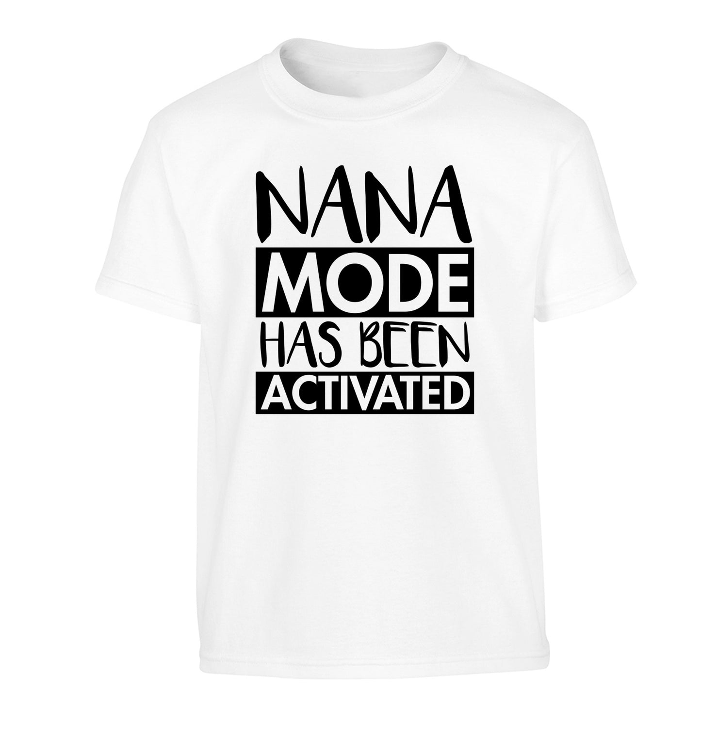 Nana mode activated Children's white Tshirt 12-14 Years