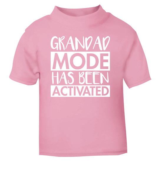 Grandad mode activated light pink Baby Toddler Tshirt 2 Years