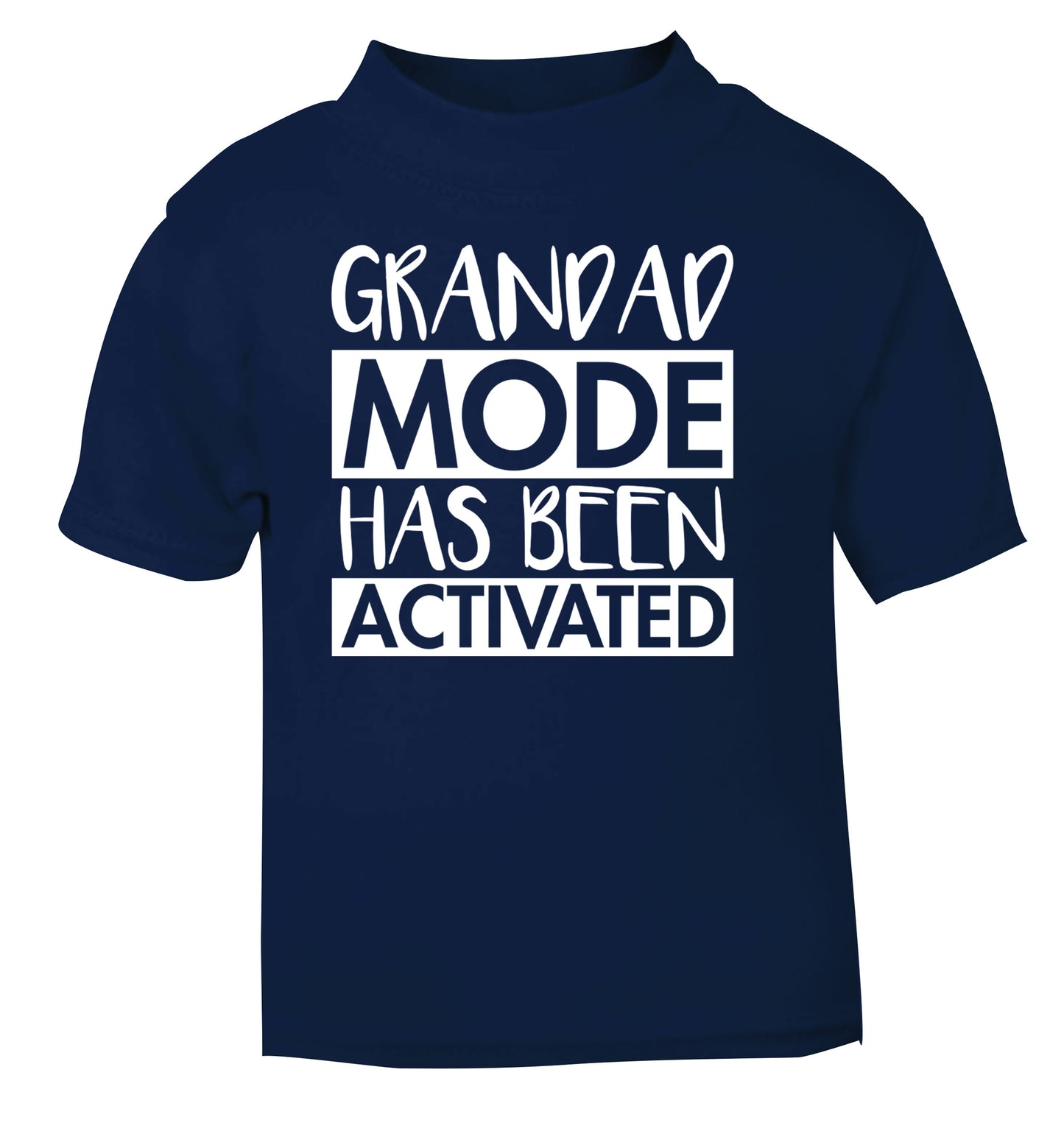 Grandad mode activated navy Baby Toddler Tshirt 2 Years