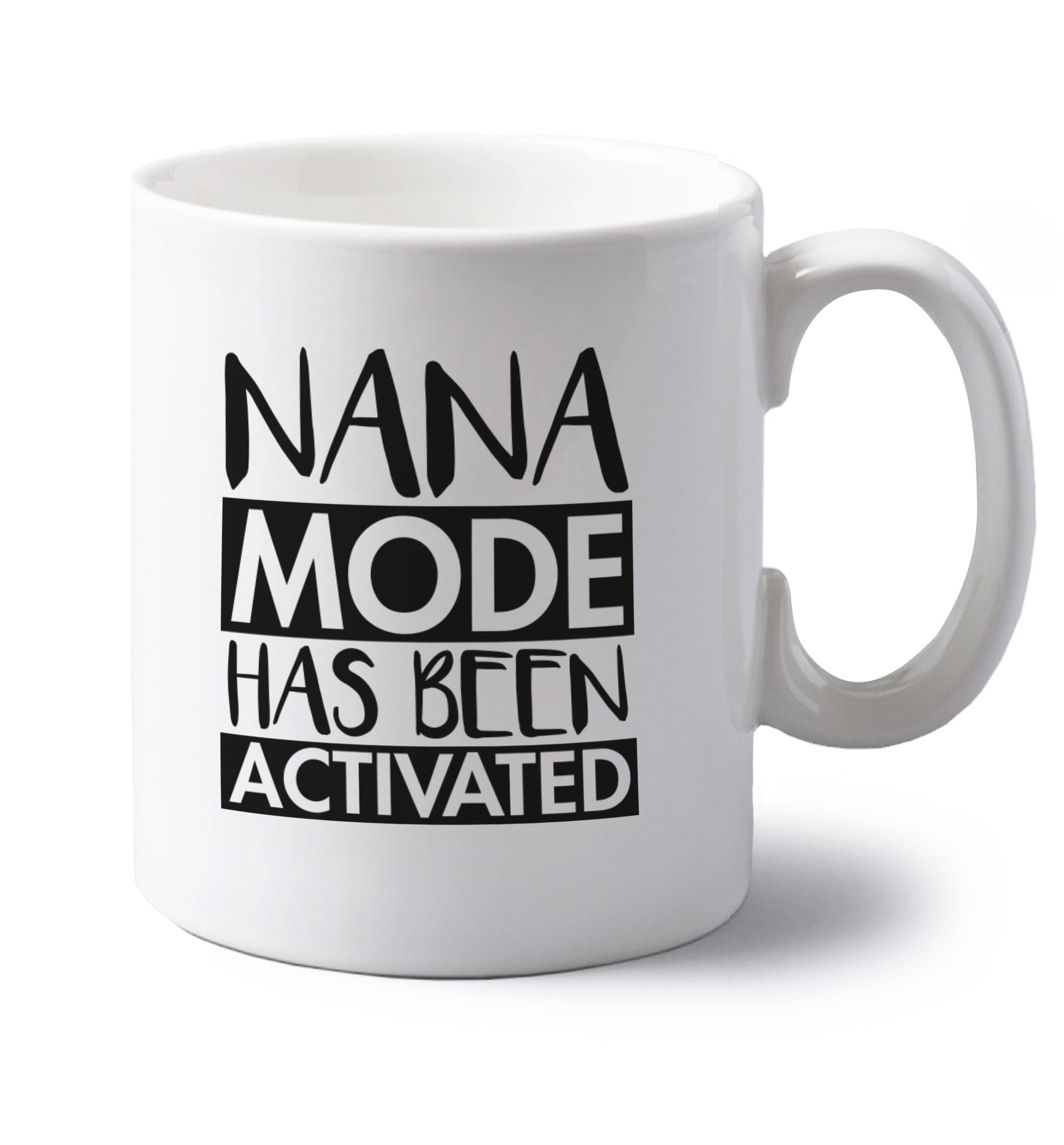 Grandad mode activated left handed white ceramic mug 