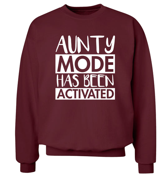 Aunty mode activated Adult's unisex maroon Sweater 2XL