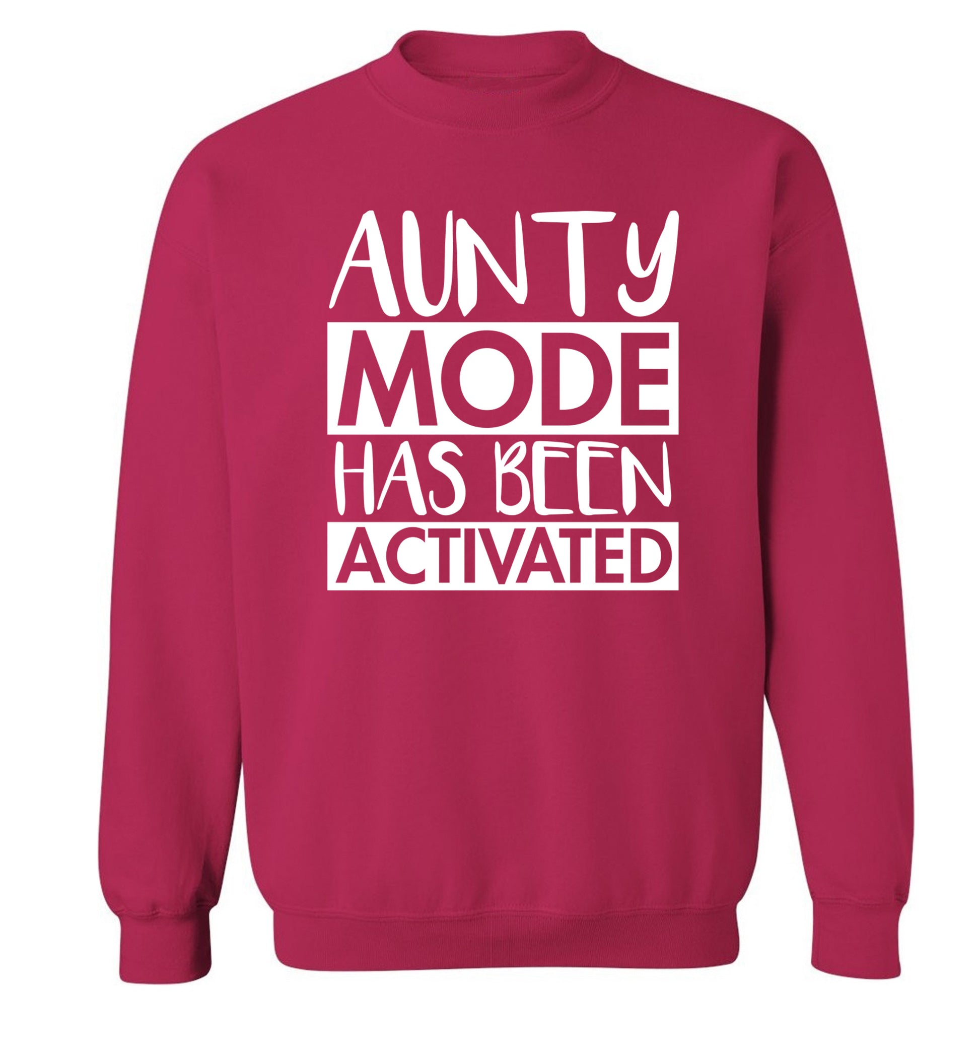 Aunty mode activated Adult's unisex pink Sweater 2XL