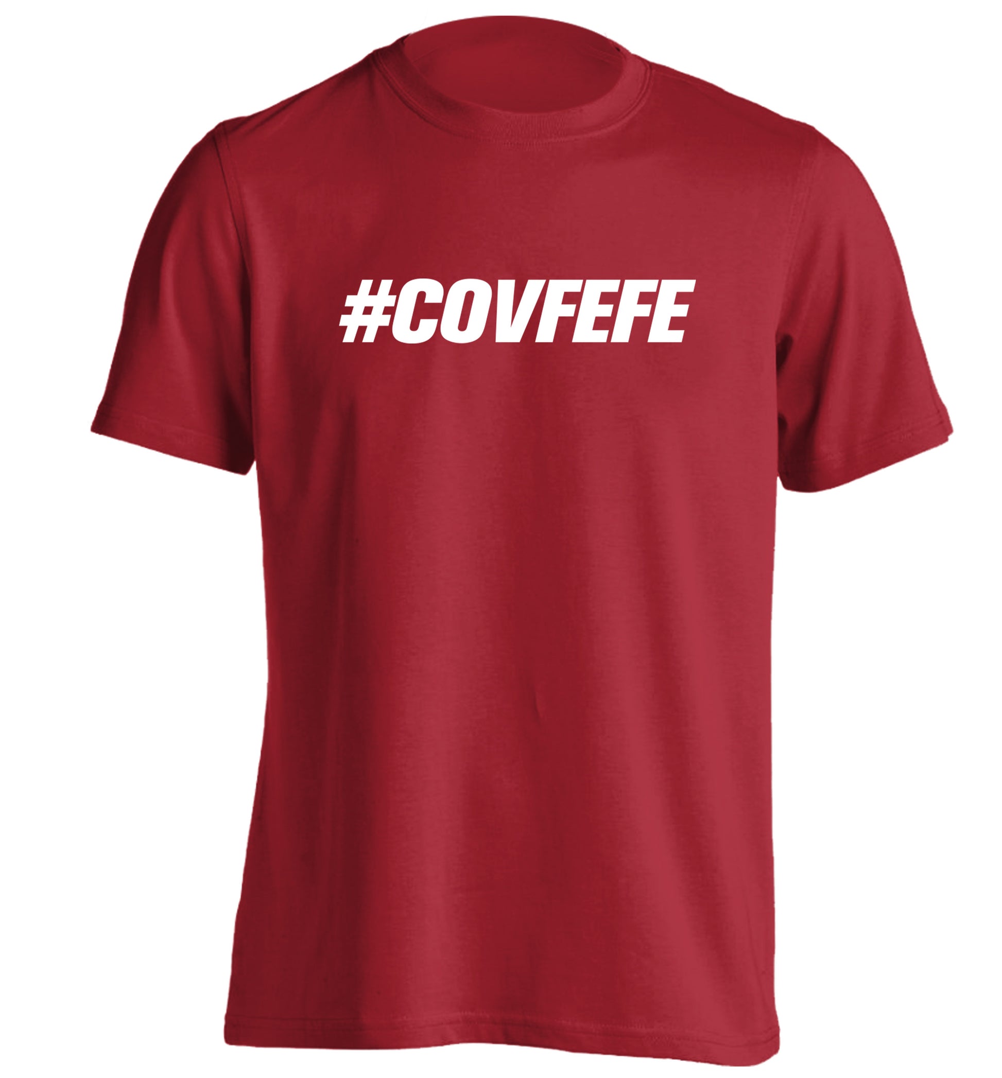 #covfefe adults unisex red Tshirt 2XL