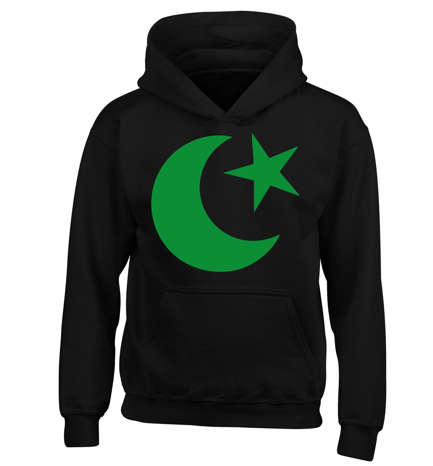 Eid symbol children's black hoodie 12-13 Years