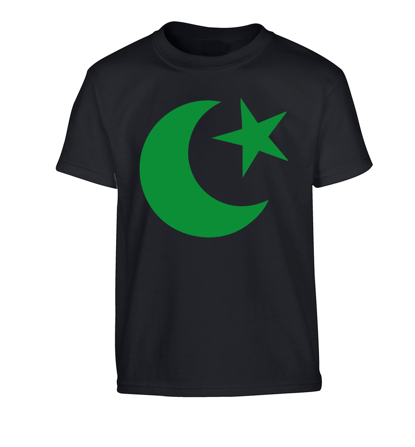 Eid symbol Children's black Tshirt 12-13 Years