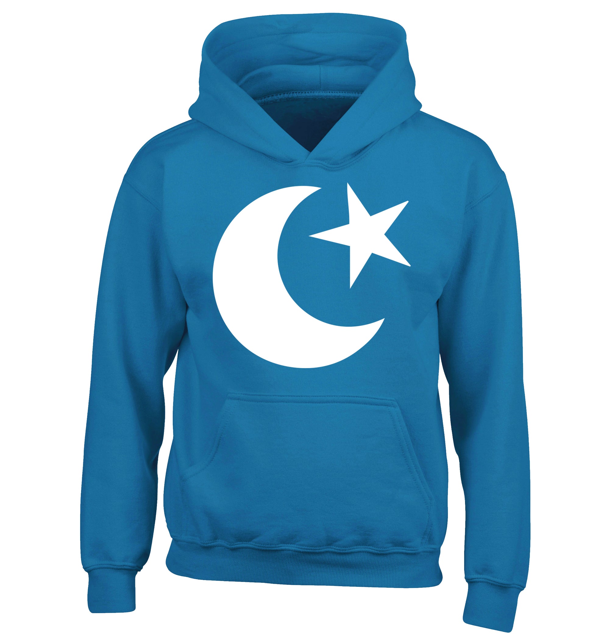 Eid symbol children's blue hoodie 12-13 Years