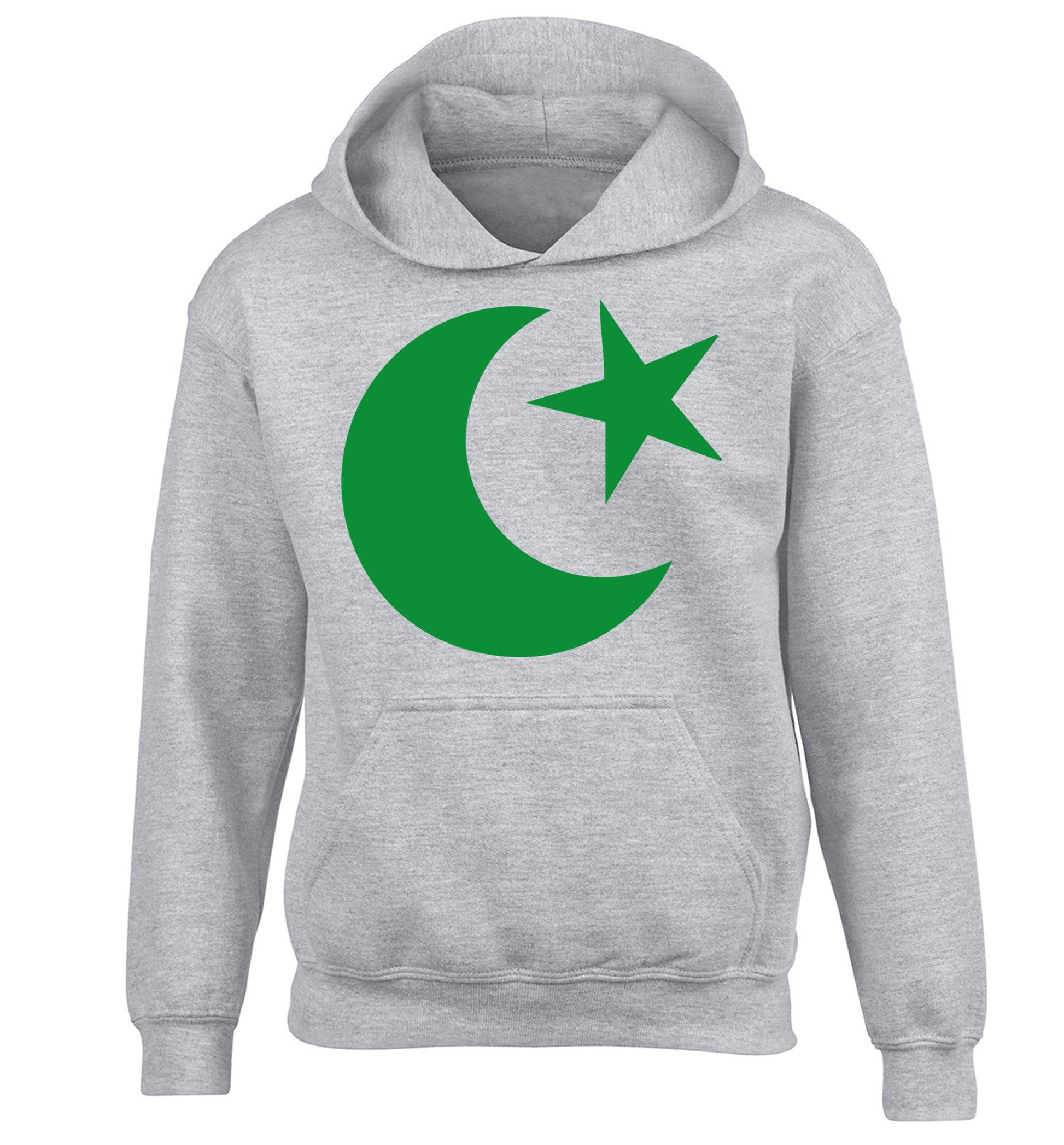 Eid symbol children's grey hoodie 12-13 Years