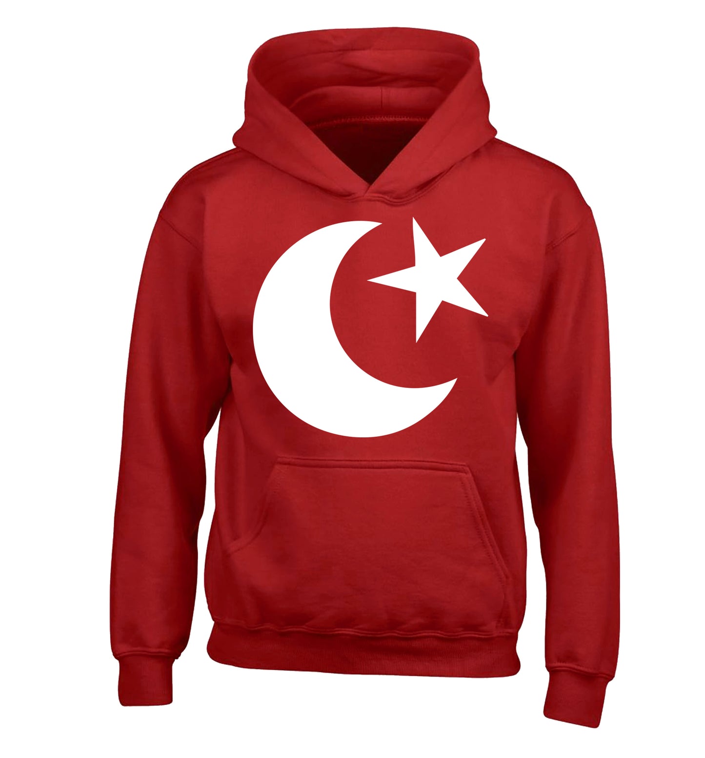 Eid symbol children's red hoodie 12-13 Years