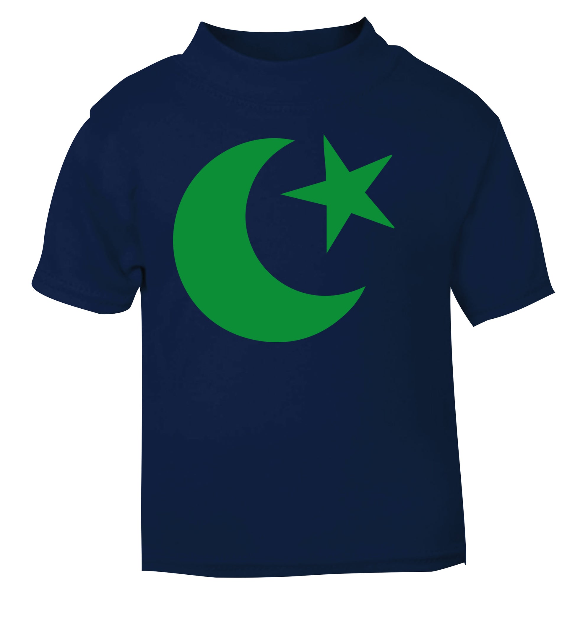 Eid symbol navy baby toddler Tshirt 2 Years