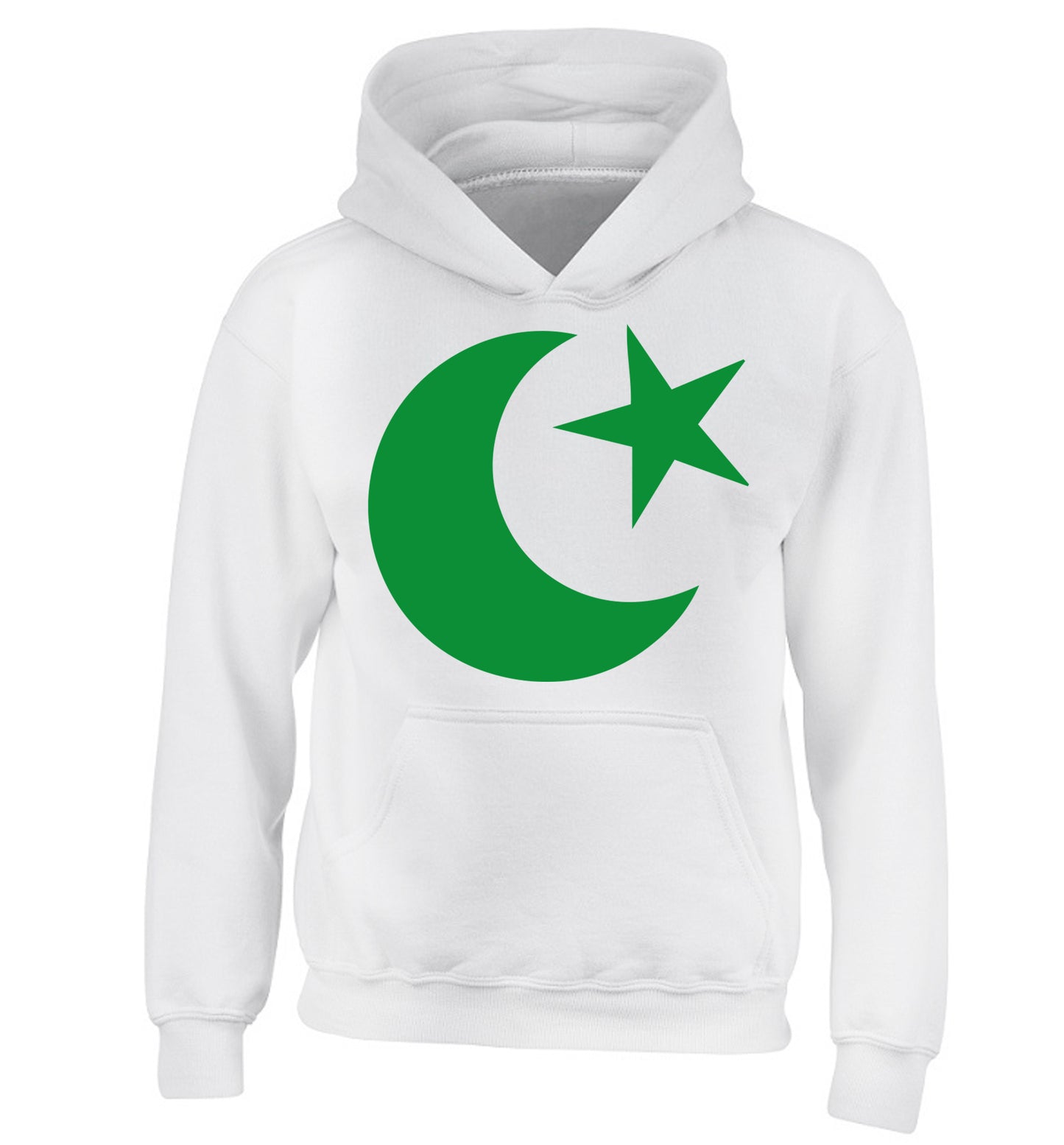 Eid symbol children's white hoodie 12-13 Years