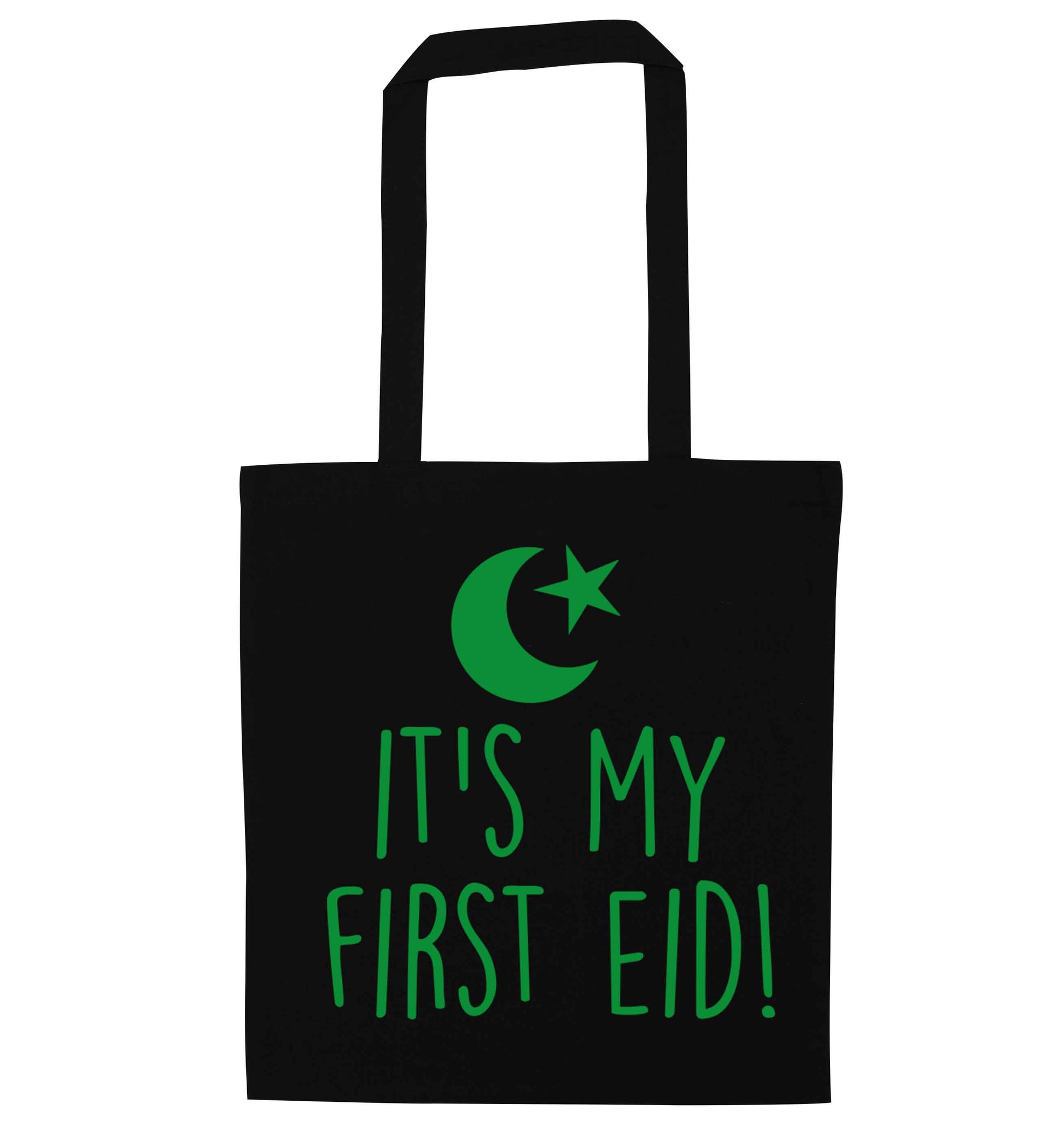 It's my first Eid black tote bag