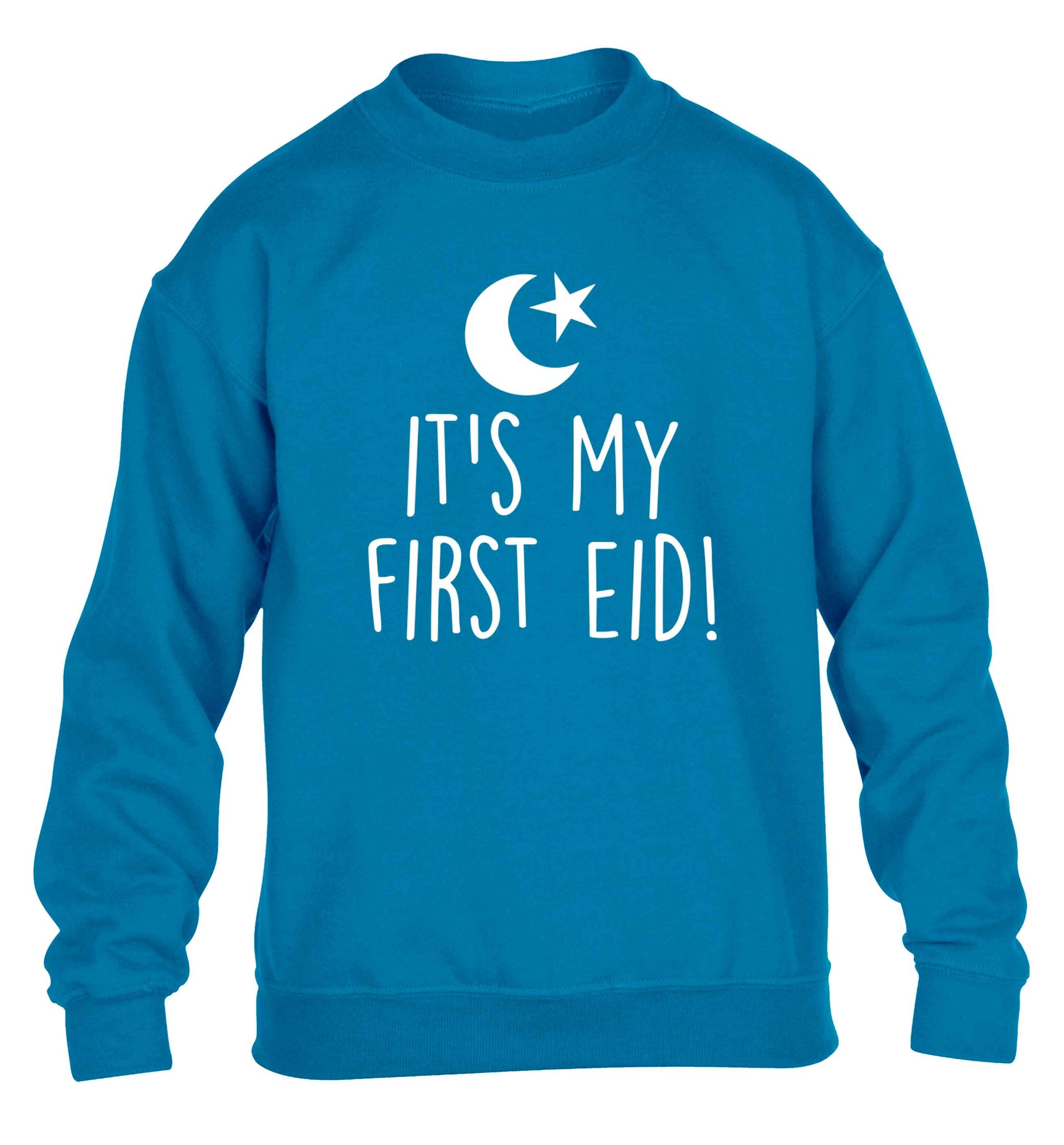 It's my first Eid children's blue sweater 12-13 Years