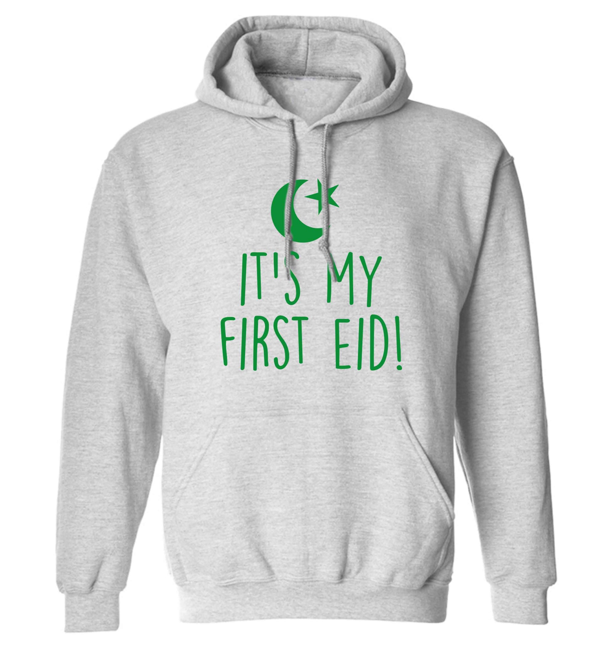 It's my first Eid adults unisex grey hoodie 2XL