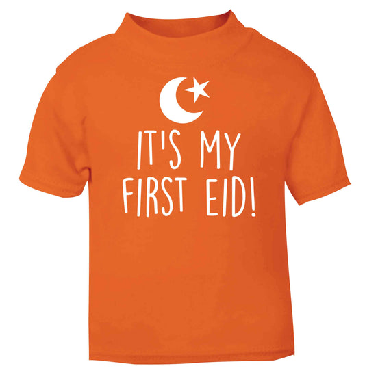 It's my first Eid orange baby toddler Tshirt 2 Years