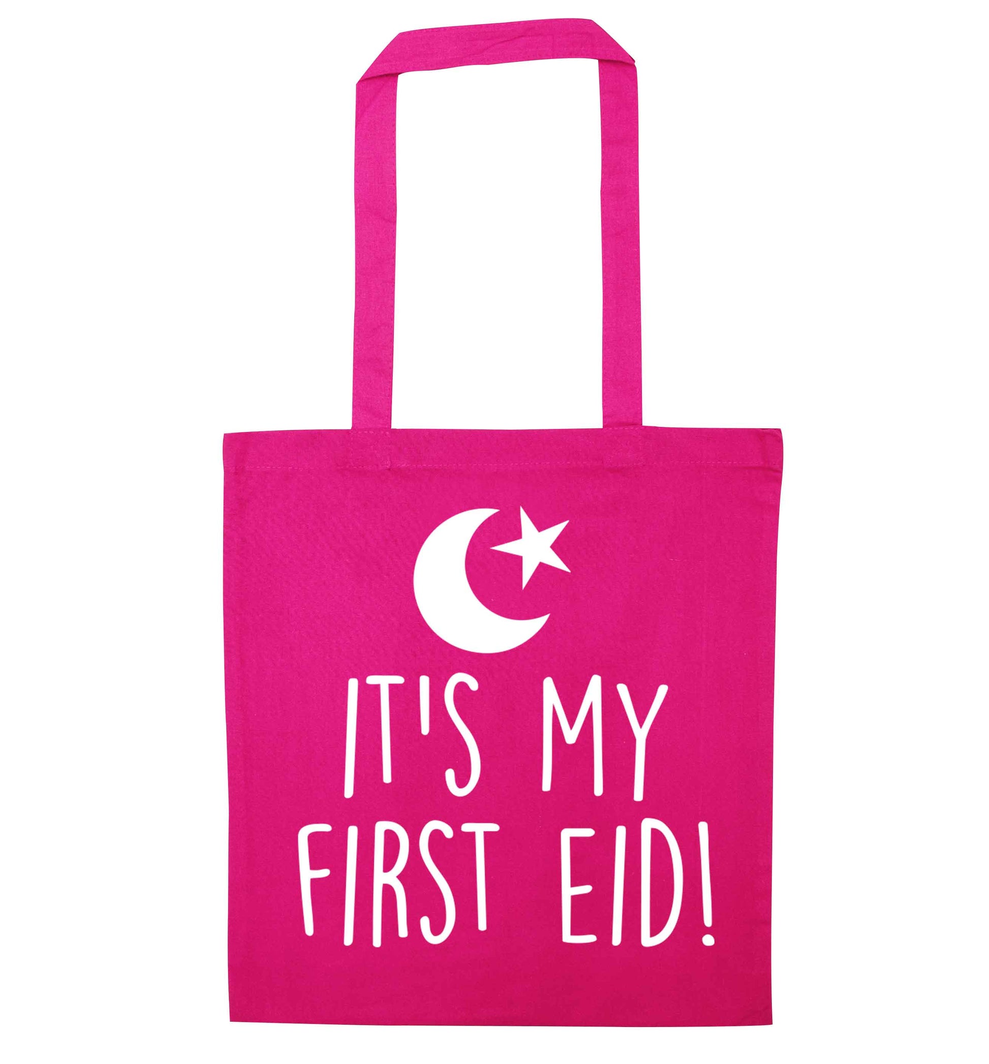 It's my first Eid pink tote bag