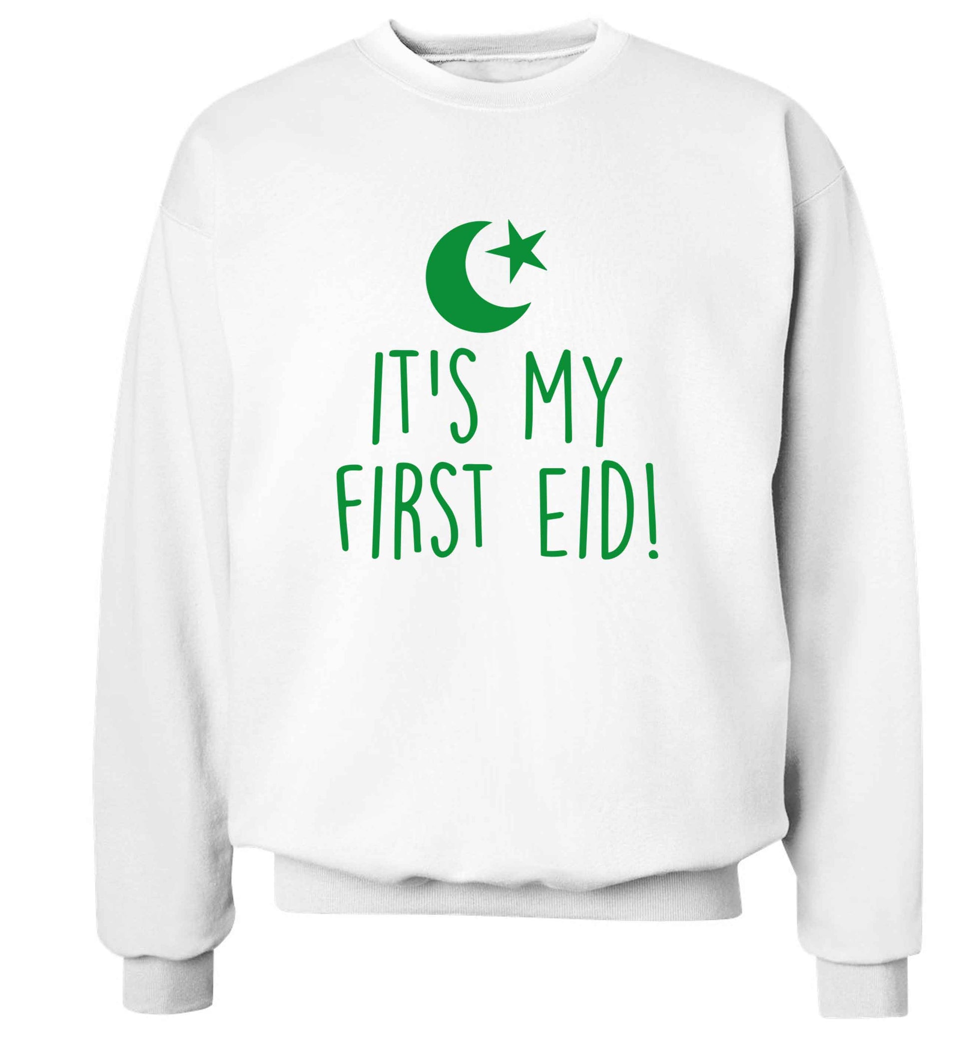 It's my first Eid adult's unisex white sweater 2XL