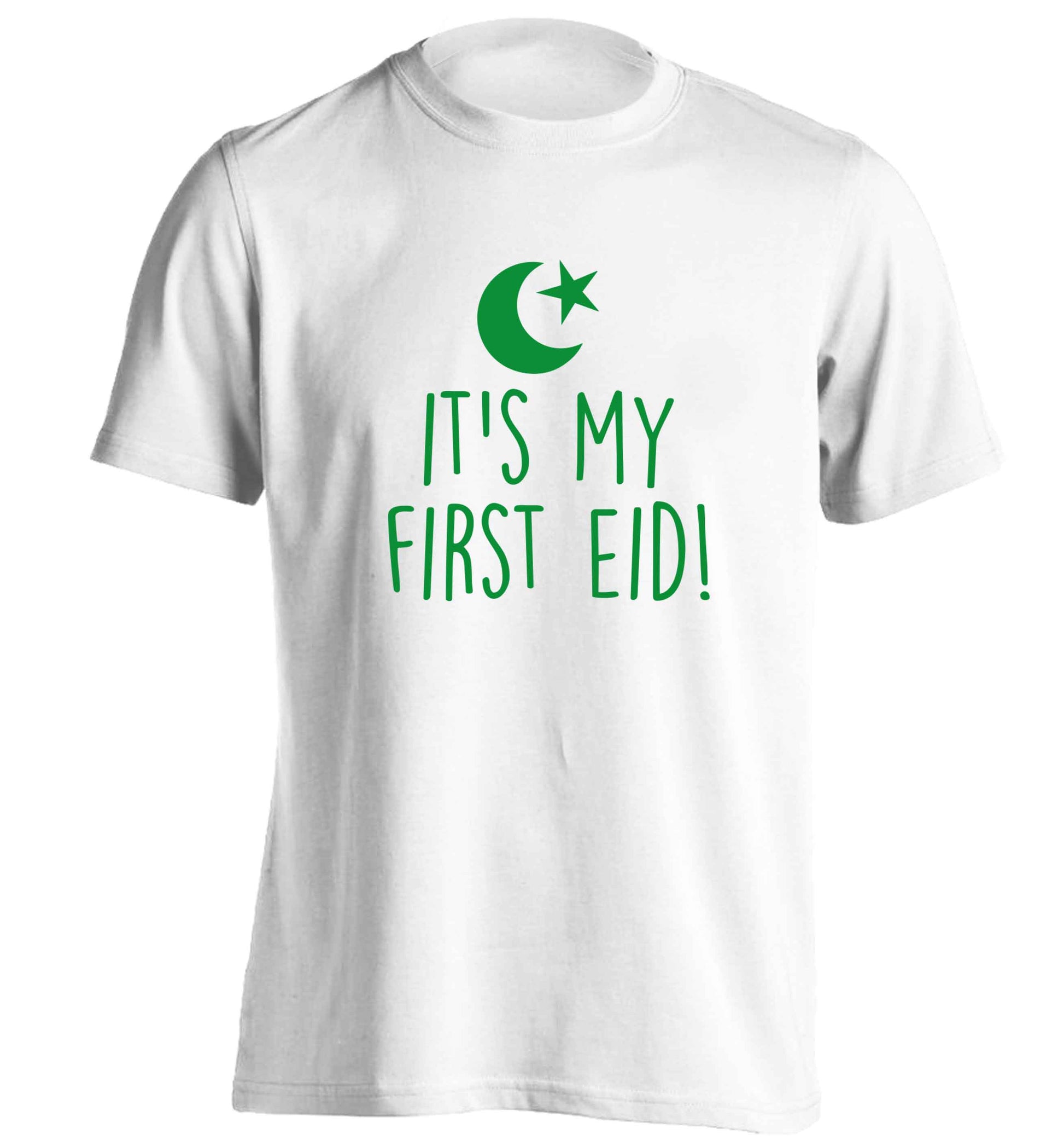 It's my first Eid adults unisex white Tshirt 2XL