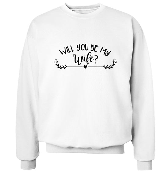 Will you be my wife? Adult's unisex white Sweater 2XL