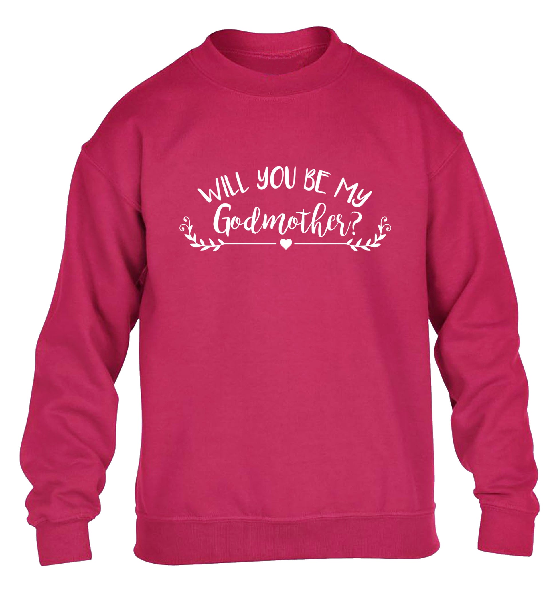 Will you be my godmother? children's pink sweater 12-14 Years