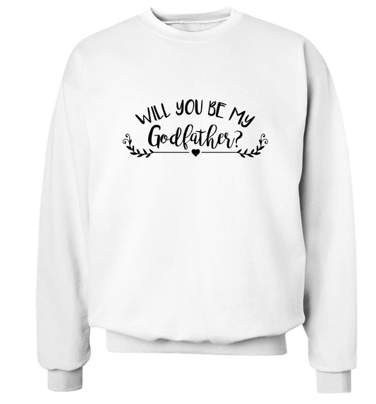 Will you be my godfather? Adult's unisex white Sweater 2XL