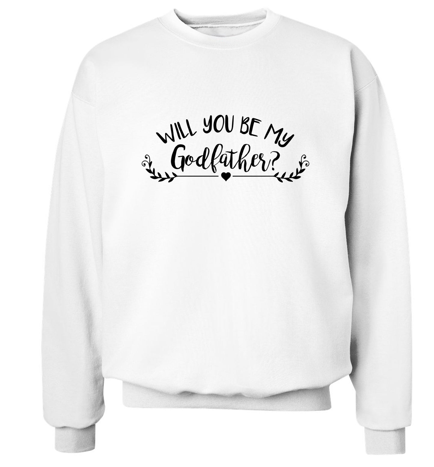 Will you be my godfather? Adult's unisex white Sweater 2XL